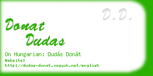 donat dudas business card