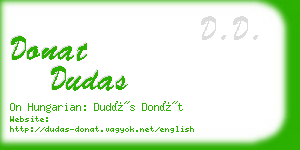 donat dudas business card